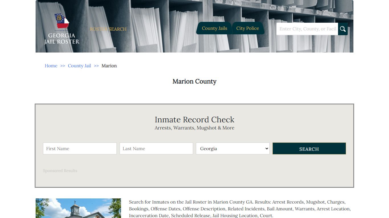 Marion County - Georgia Jail Inmate Search