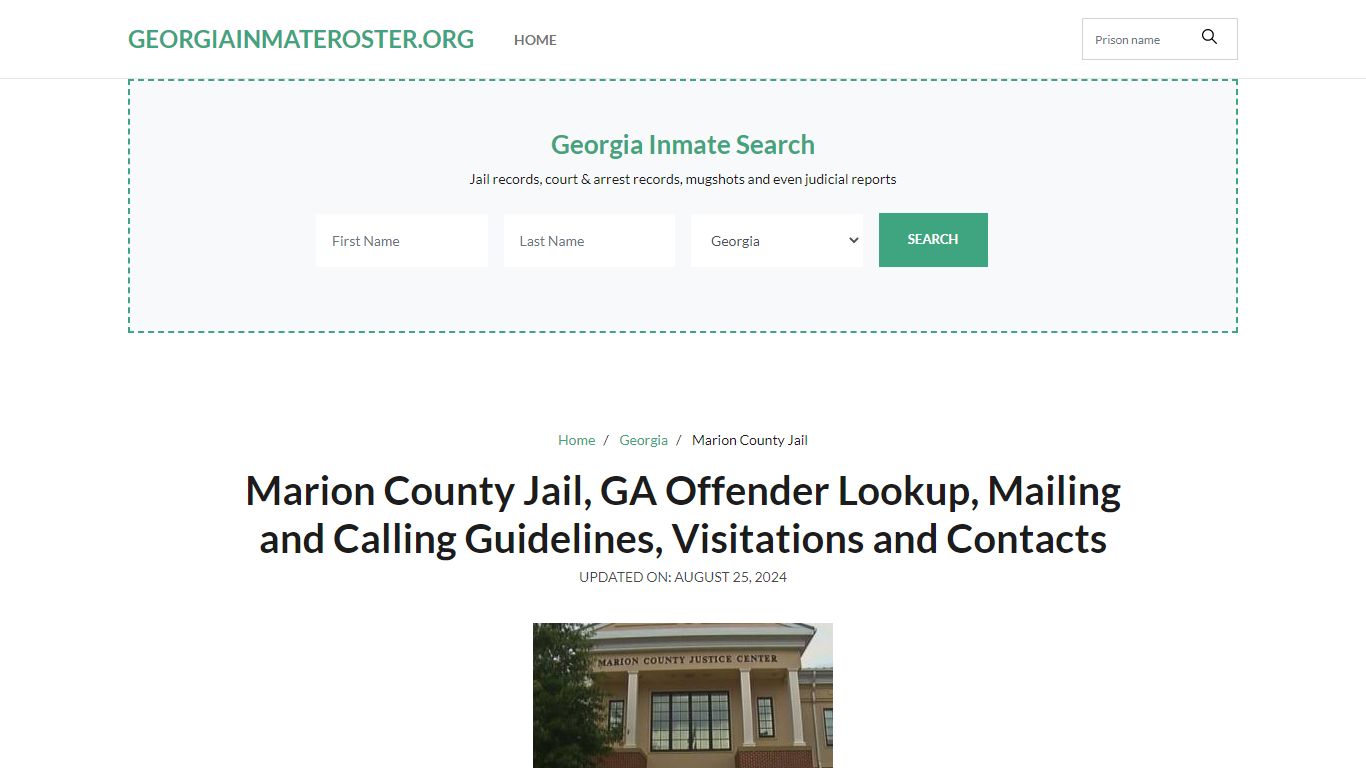 Marion County Jail - Georgia Inmate Roster